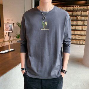 Loose inner base shirt long-sleeved t-shirt men